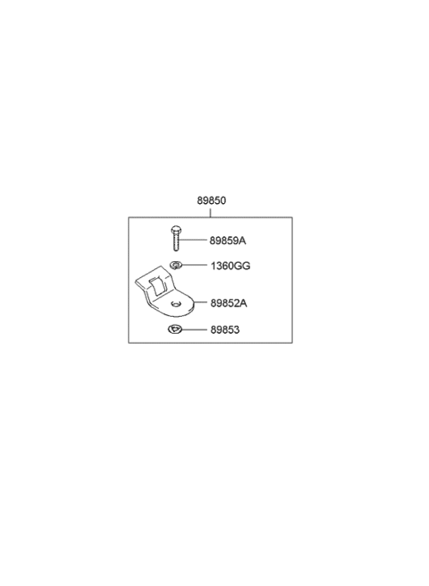 2004 Hyundai Santa Fe Holder Assembly-Child Rest Hook Diagram for 89850-26000