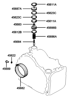 2006 Hyundai Santa Fe Old Body Style Transaxle Brake-Auto Diagram 2