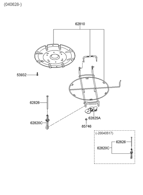 2002 Hyundai Santa Fe Wheel & Cap Diagram 2