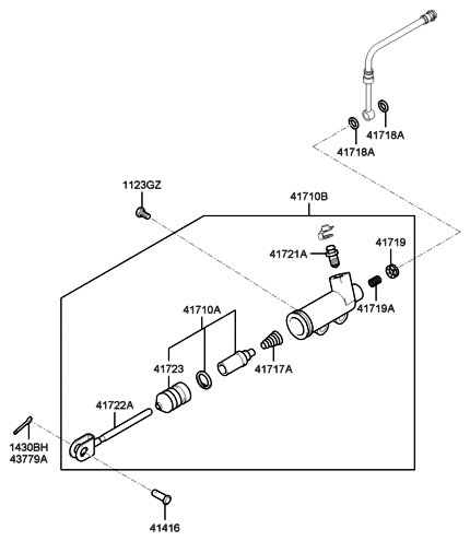 2006 Hyundai Santa Fe Old Body Style Clutch & Release Fork Diagram 2