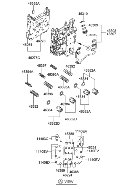 2002 Hyundai Santa Fe Harness Diagram for 46308-39550