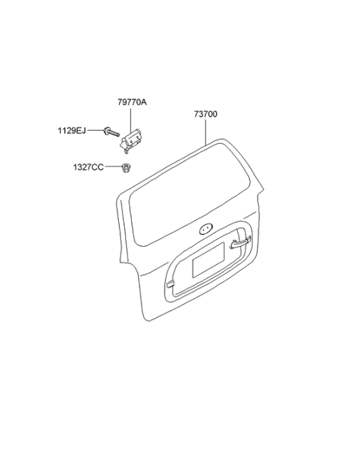2006 Hyundai Santa Fe Old Body Style Tail Gate Diagram