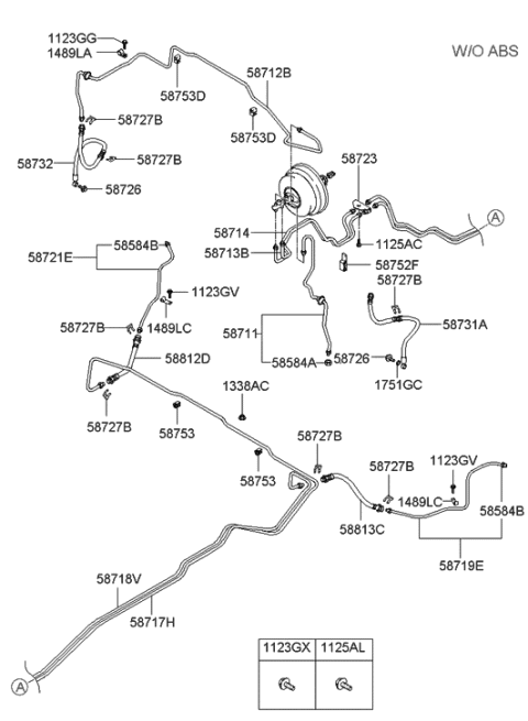 2020 Hyundai Tucson Nut Diagram for 58754-11110