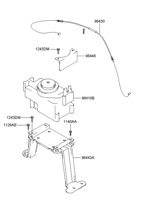 2006 Hyundai Santa Fe Cable Assembly-Automatic Cruise Diagram for 96430-26000