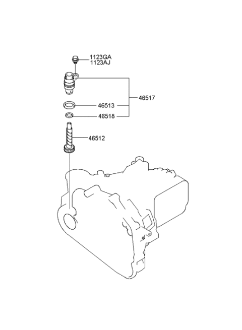 2004 Hyundai Santa Fe Sensor-Speed Diagram for 46517-39500