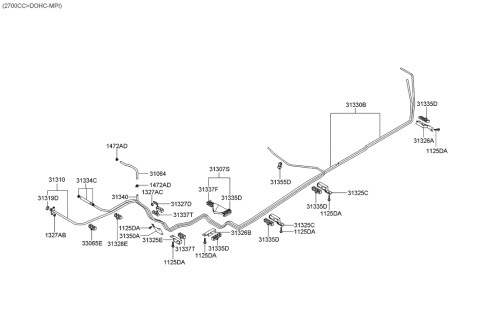 2006 Hyundai Santa Fe Old Body Style Fuel Line Diagram 2