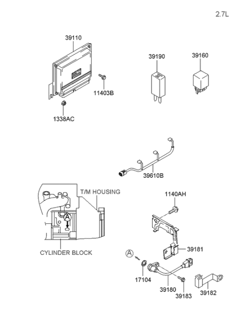 2006 Hyundai Santa Fe Old Body Style Electronic Control Diagram 2