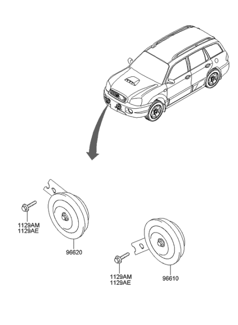 2006 Hyundai Santa Fe Old Body Style Horn Diagram