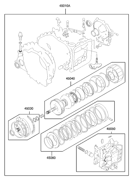 2020 Hyundai Ioniq Seal Kit-Automatic Transaxle Oil Pump Diagram for 45030-39B00