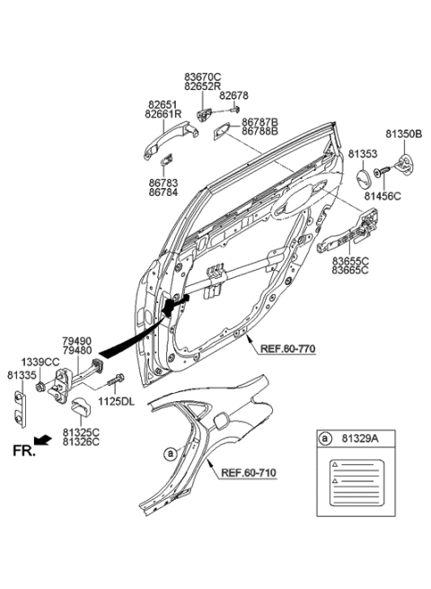 2014 Hyundai Equus Rear Door Locking Diagram