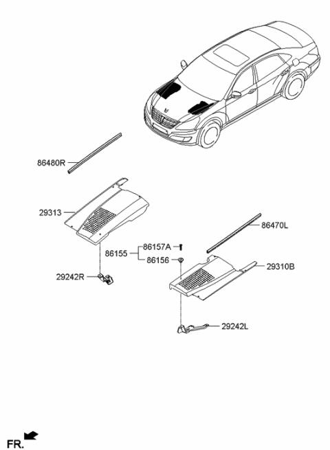 2015 Hyundai Equus Cover-Engine Room Diagram