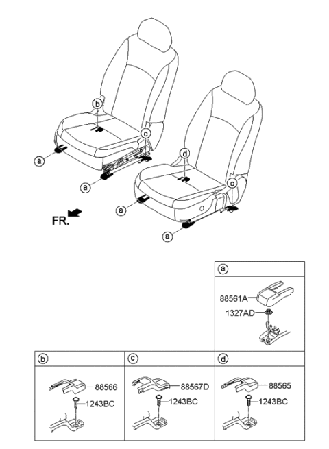 2015 Hyundai Equus Front Seat Diagram 5