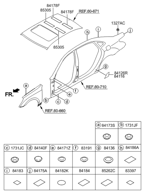 2015 Hyundai Equus Film-Anti Chippg LH Diagram for 84211-3N000