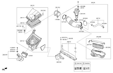 2014 Hyundai Equus Air Cleaner Diagram