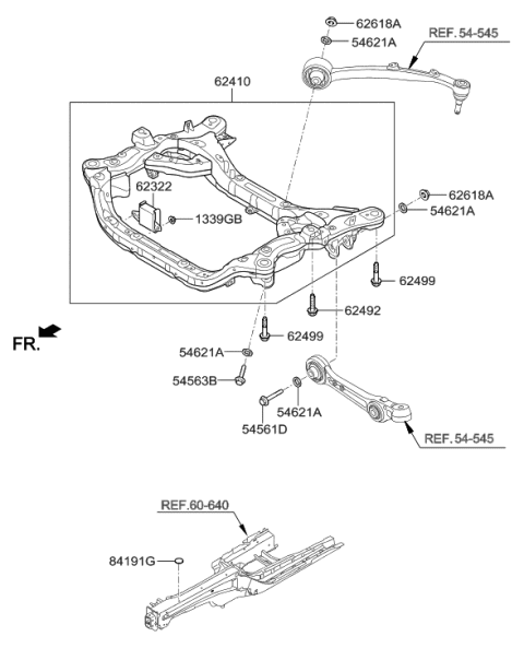 2015 Hyundai Equus Front Suspension Crossmember Diagram