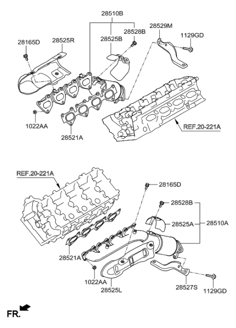 2015 Hyundai Equus Exhaust Manifold Diagram