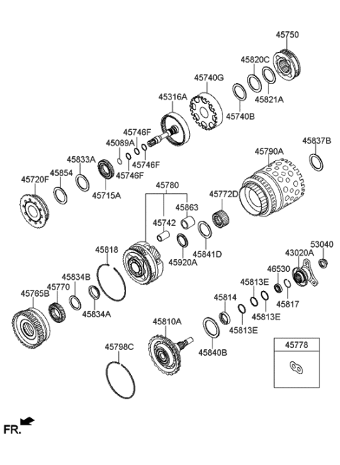 2014 Hyundai Equus Transaxle Gear - Auto Diagram