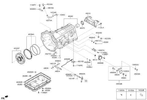 2014 Hyundai Equus Auto Transmission Case Diagram