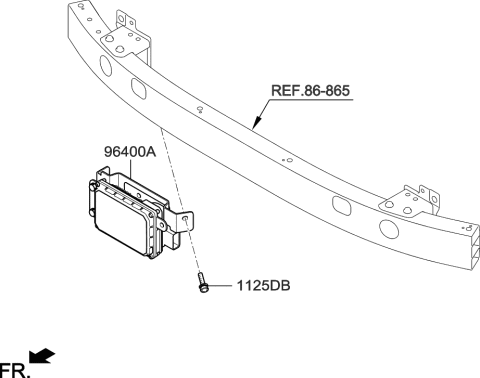 2018 Hyundai Tucson Unit Assembly-Smart Cruise Control Diagram for 96410-3N100