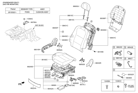 2015 Hyundai Equus Front Seat Diagram 1