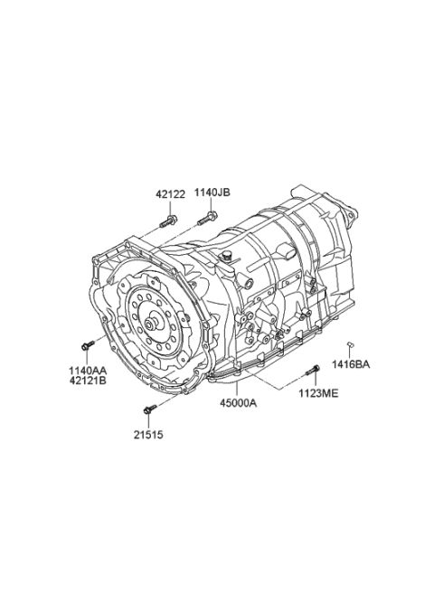 2014 Hyundai Equus Transaxle Assy-Auto Diagram