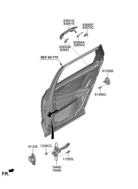 2022 Hyundai Palisade Rear Door Locking Diagram