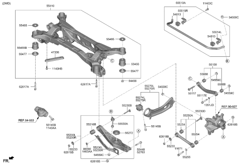 2020 Hyundai Palisade Rear Suspension Control Arm Diagram 1