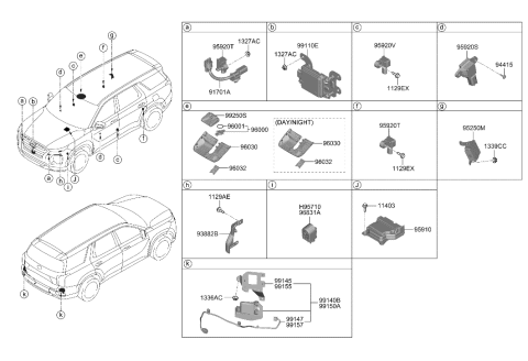 2020 Hyundai Palisade Unit Assembly-Rear Corner Radar,LH Diagram for 99140-S8020