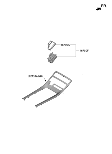 2020 Hyundai Palisade Shift Lever Control (ATM) Diagram