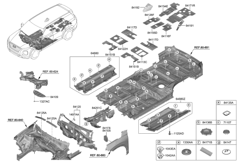 2022 Hyundai Palisade Part Diagram for 84137-S8000