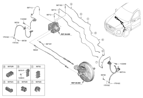 2022 Hyundai Palisade Brake Fluid Line Diagram 1