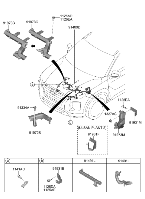 2021 Hyundai Palisade Protector-Wts Diagram for 91971-3V050