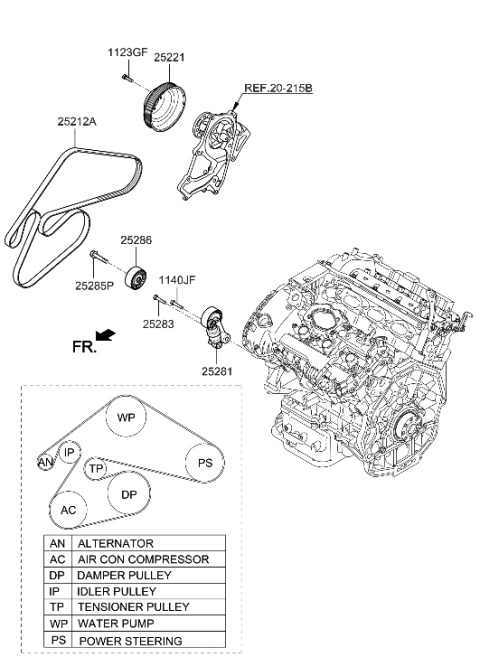 2022 Hyundai Palisade Coolant Pump Diagram