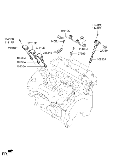 2020 Hyundai Palisade Harness-Ignition Coil Diagram for 27312-3L200