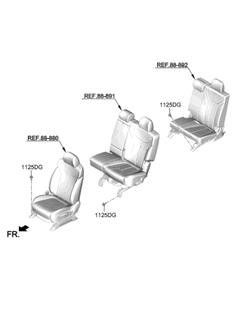 2021 Hyundai Palisade Hardware-Seat Diagram