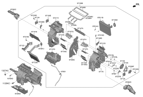 2020 Hyundai Palisade Lever-Mode Main Diagram for 97156-S8000