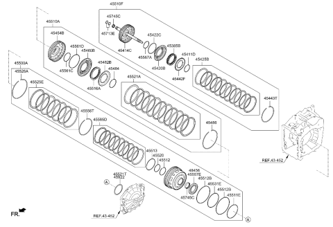 2022 Hyundai Palisade RING-SNAP Diagram for 45447-4G224