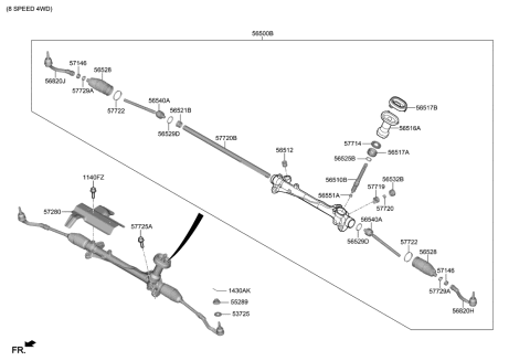 2021 Hyundai Palisade Power Steering Gear Box Diagram 2