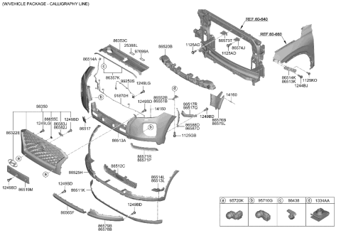 2020 Hyundai Palisade Piece-SKID Plate NO.1 Diagram for 86578-S8BA0