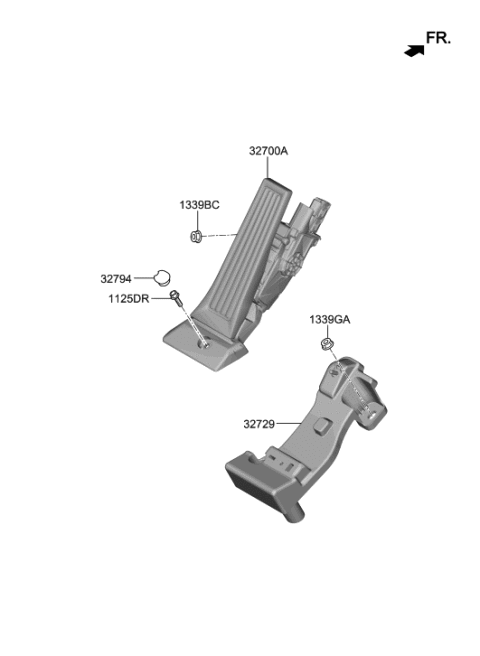 2020 Hyundai Palisade Bracket-Pedal MTG Diagram for 32728-S9100
