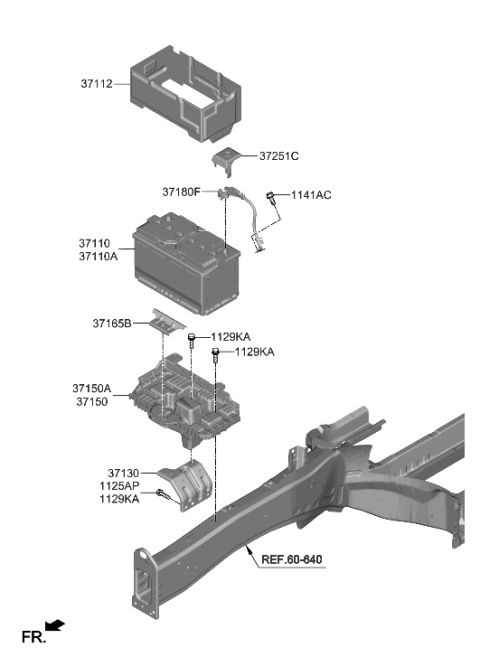 2022 Hyundai Palisade Battery & Cable Diagram