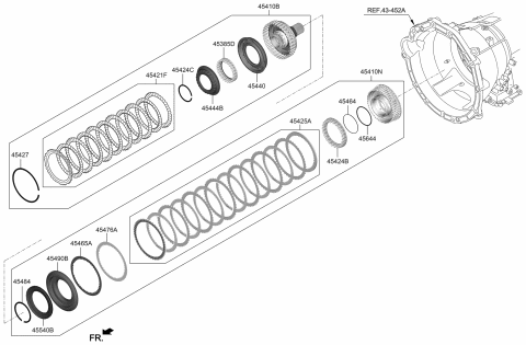2023 Hyundai Genesis G80 Clutch Assembly-Rear Diagram for 45410-4J200