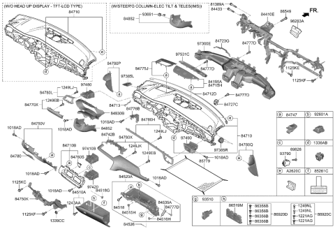 2023 Hyundai Genesis G80 Label-Crash Pad(AIRBAG Warn G) Diagram for 85261-2D700