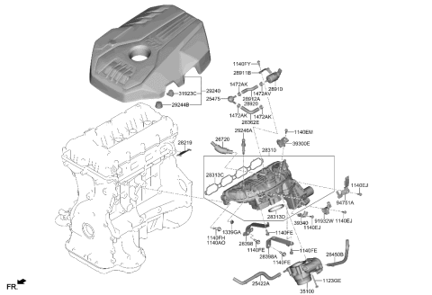 2021 Hyundai Genesis G70 Intake Manifold Diagram 1