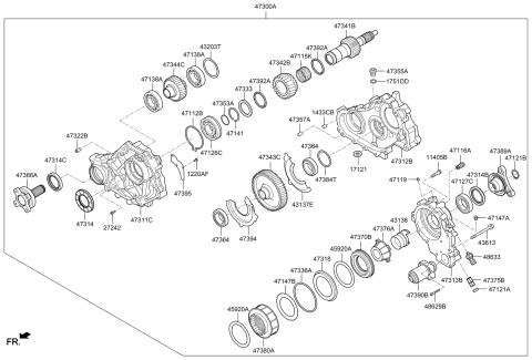 2021 Hyundai Genesis G70 Transfer Assy Diagram 6