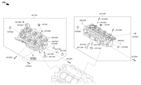 2021 Hyundai Genesis G70 Cylinder Head Diagram 1