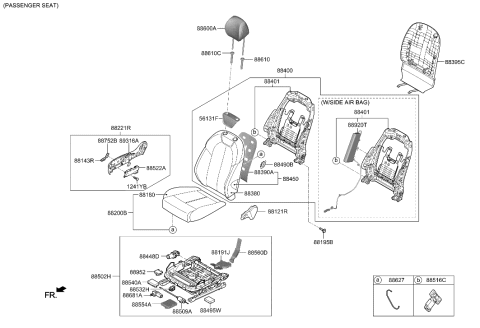 2019 Hyundai Genesis G70 Front Seat Diagram 1