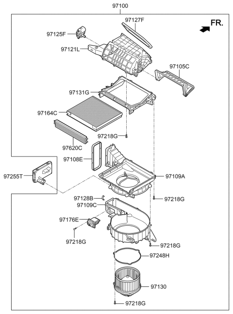 2020 Hyundai Genesis G70 Heater System-Heater & Blower Diagram 2