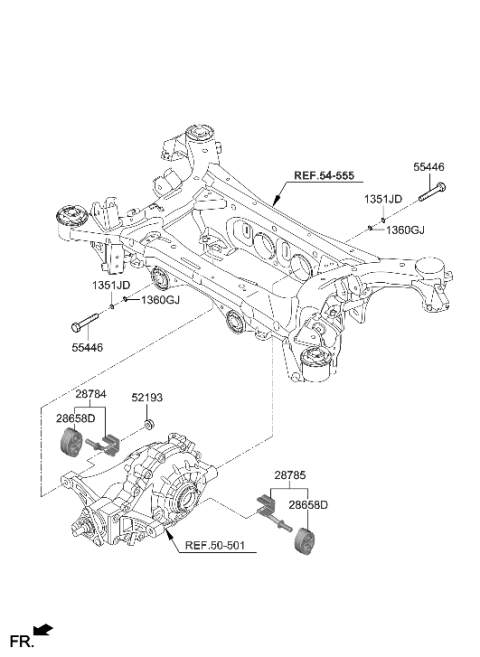 2021 Hyundai Genesis G70 Engine & Transaxle Mounting Diagram 4