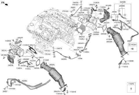 2021 Hyundai Genesis G70 Exhaust Manifold Diagram 1